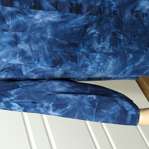 FADED GLORY BLUE MARBLE TIE DYE PRINT TOP SIZE 2X - Picture 3 of 12